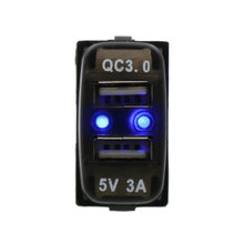 Load image into Gallery viewer, Pajero Quick Charger QC3.0 + 5V 3A USB Interface Socket. OEM Mitsubishi Size
